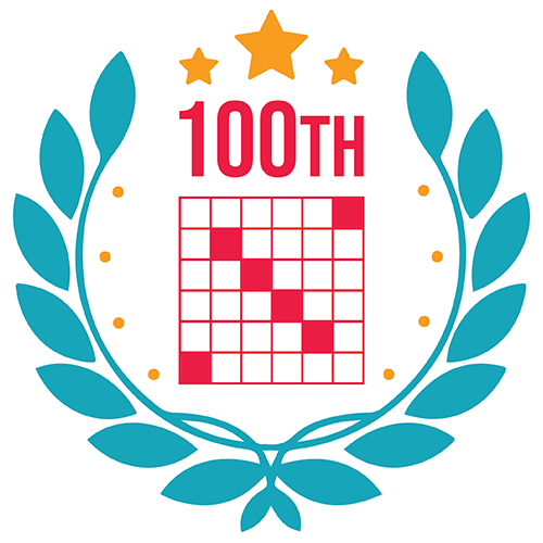 Badge for completing daily crossword 100 times